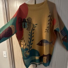 Togputel brand vintage oversized Women's Pullover Sweater Cotton Wool Blend