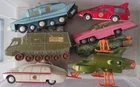 ORIGINAL VINTAGE DIECAST DINKY TOYS TV JOB LOT SHADO 2 CAPTAIN SCARLET FAB 1 etc