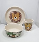 Pillowfort Jungle Lion Dinnerware Kid's Plate 7", Bowl 5", & Cup Melamine Target