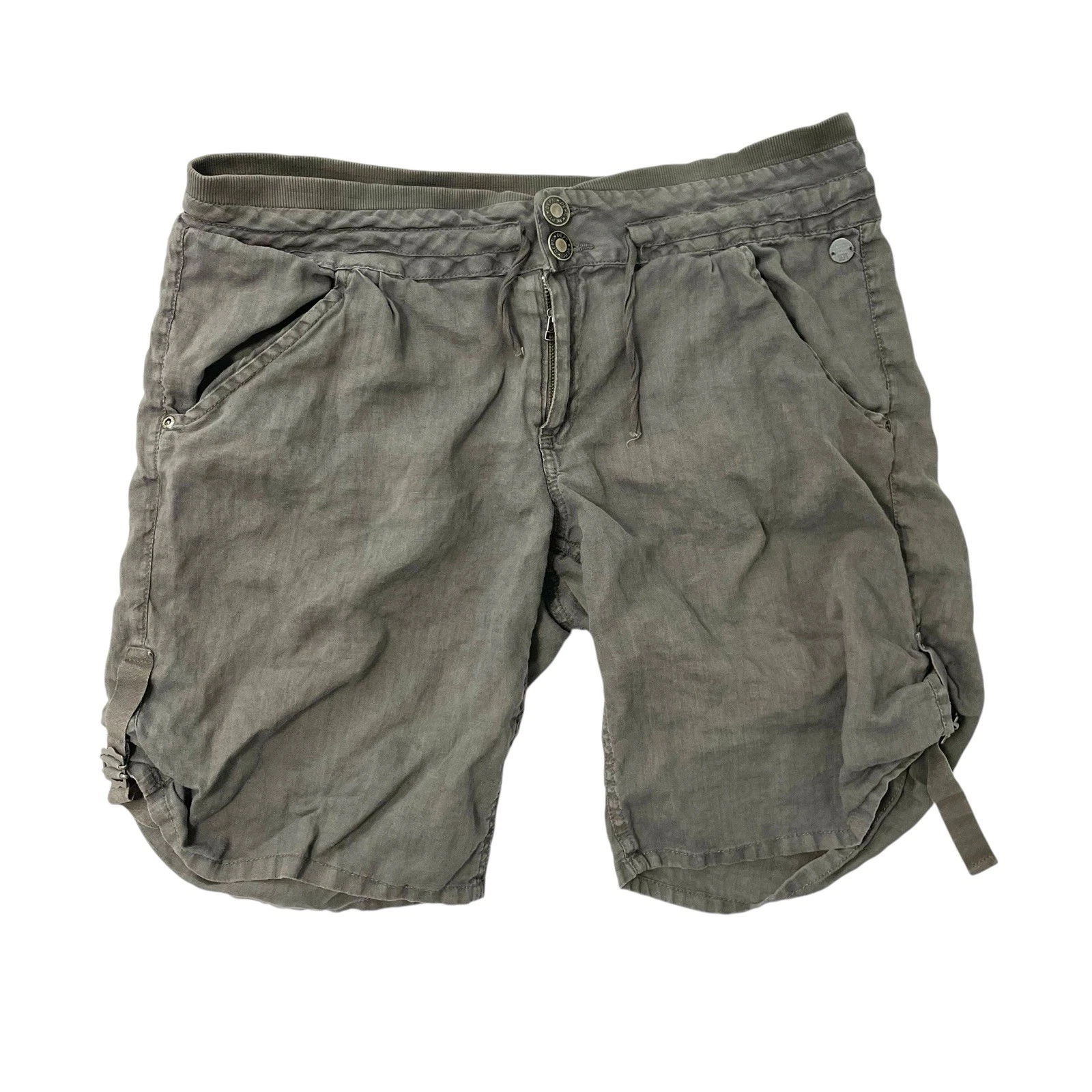 DEPT 100% Linen Lagenlook Side-Tie Bermuda Shorts Breathable Gray size Large
Opens in a new window o