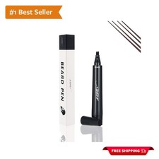 Natural Finish Beard Pencil - Waterproof, Long Lasting Mustache Filler in Brown