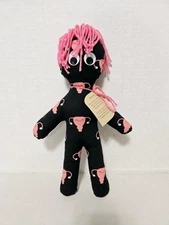 DAMMIT DOLL Stress Relief, Gag Gift, "Happy Uterus on Black" Print