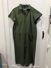 Kate Stretch Cotton Twill Jumpsuit Universal Standard Dark Olive Green Medium W