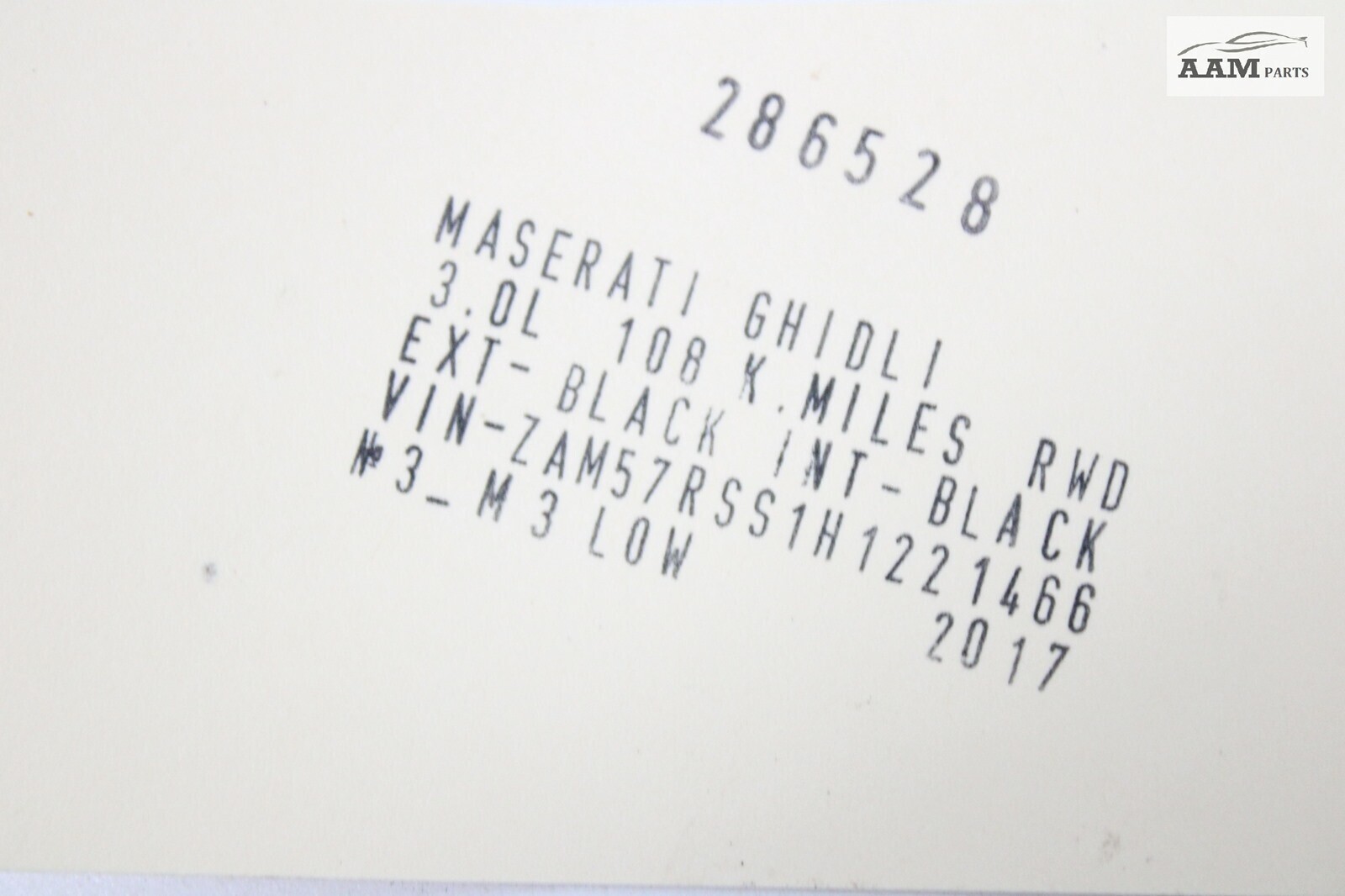 Maserati Ghibli 2014-2021 Right Turbo hose