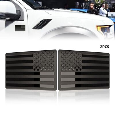 #ad 2x 3D Metal USA Flag Sticker American Car Truck Decal Emblem Black Sticker Black $0.99
