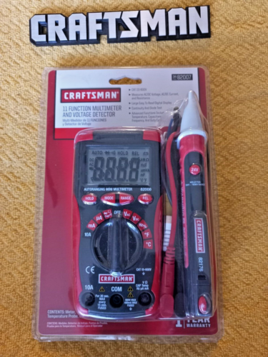 NOS CRAFTSMAN 82007 -11 Function Digital Multimeter + Voltage Detecor