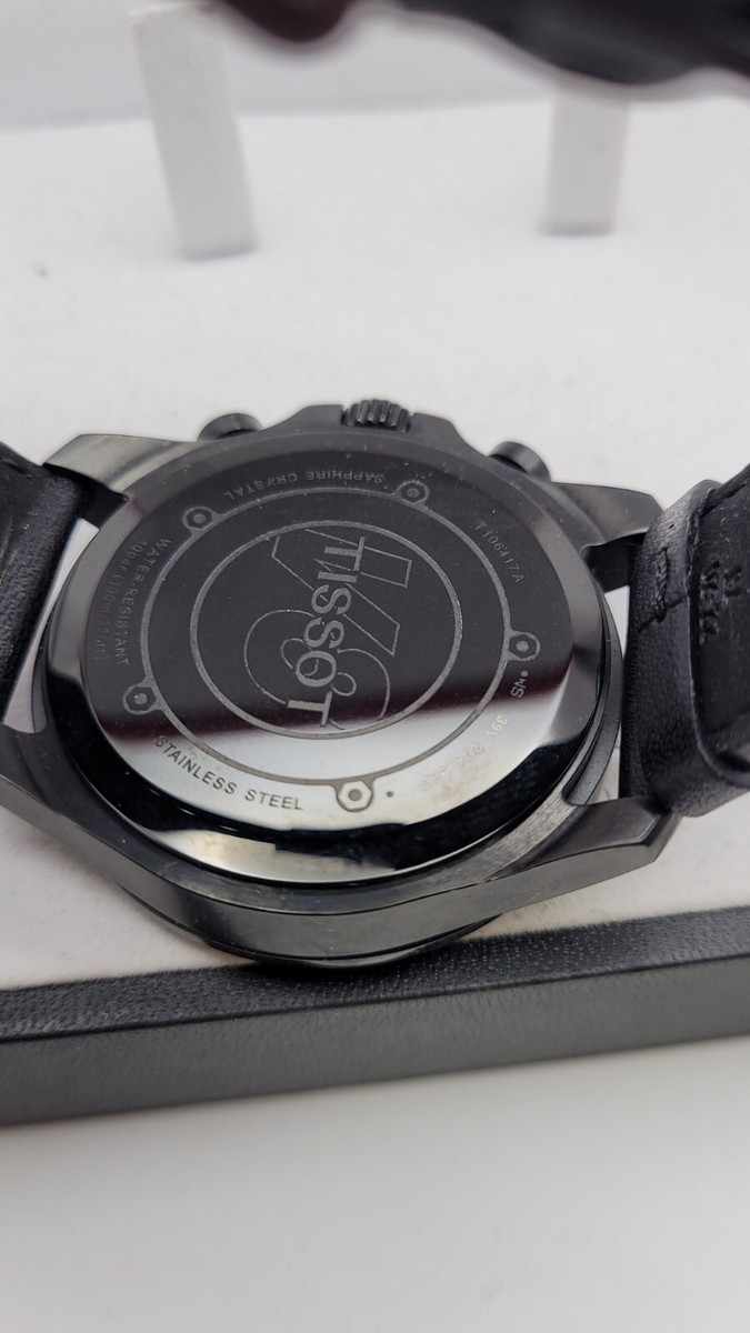 Tissot T106417A V8 Mens Chronograph Swiss Quartz Black Leather