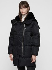 Rrp £398 All Saints Kayla Puffer Coat, Ink Blue/black, Size Xs Excellent Cond
