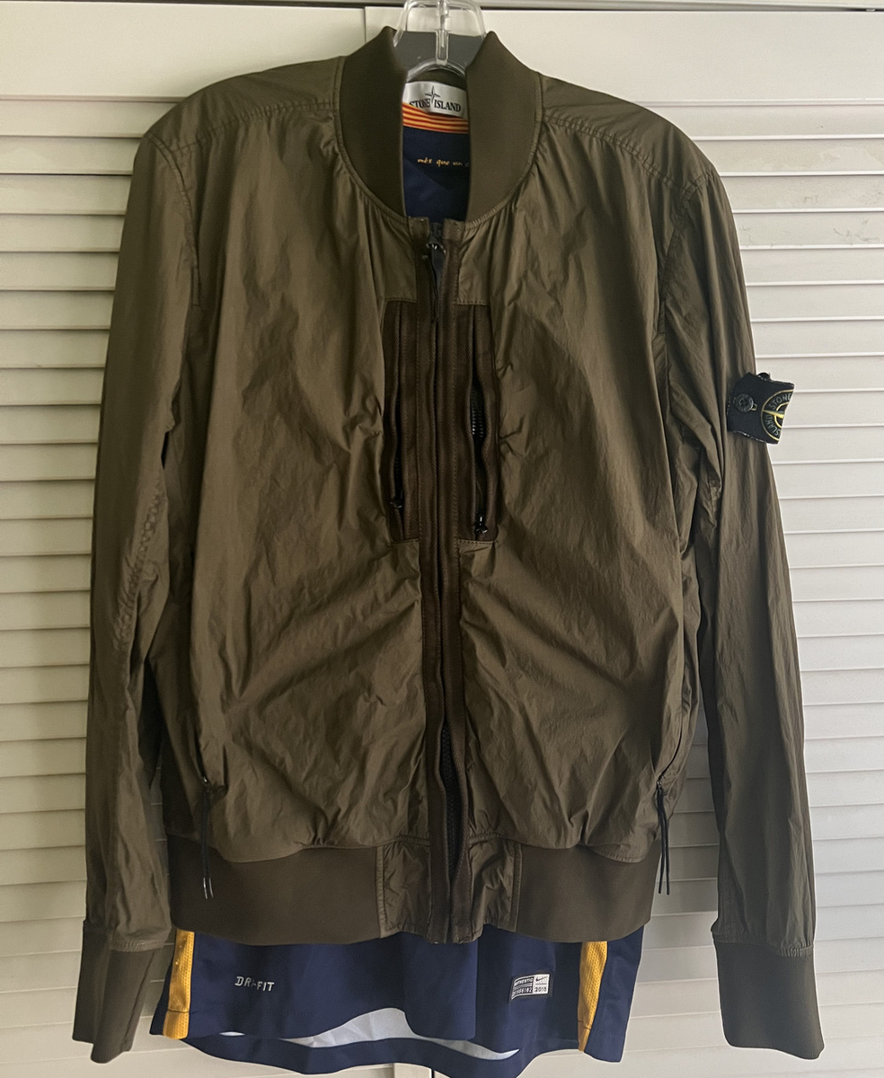 Stone Island Crinkle Reps NY Bomber Jacket Medium 2984 Army green  