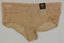 NWT Wacoal 870205 "Halo Lace" Lace Boyshort Panty, Beige NN 