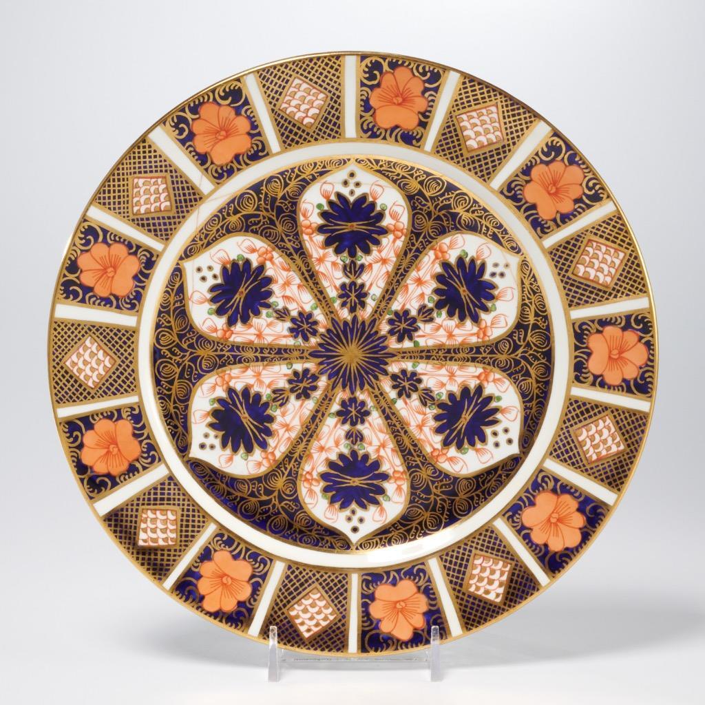 2) Royal Crown Derby Old Imari 1128 Bone China Plates, Lunch