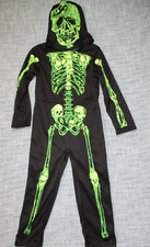 Halloween Glow in The Dark Skeleton Costume Boys Kids Light up Gift Party Suit