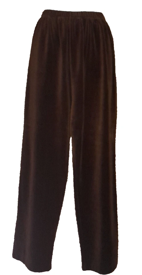 One Step UP Womens Brown Pull On Velvet Pants Size L - Image 3 of 4