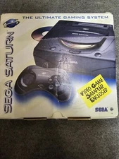 CIB SEGA SATURN VIDEO GAME CONSOLE DECK SYSTEM COMPLETE IN BOX + VF + CONTROLLER