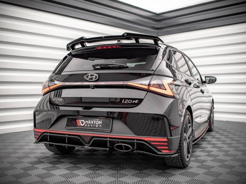 Spoiler Wing Extension Maxton Design Gloss Black ABS for Hyundai i20N MK3 - Picture 2 of 6