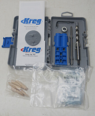 Unused Kreg Jig R3 Pocket-Hole Kit W/ Hard Case, Hardware & Manual INV17238