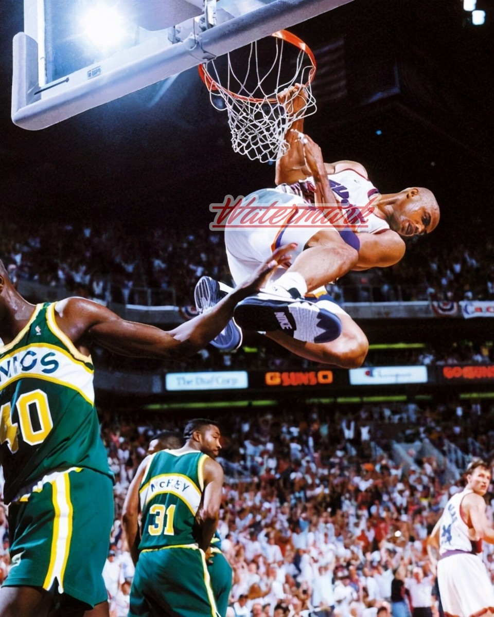 NBA Charles Barkley Phoenix Suns Game Action Color 8 X 10 Photo