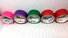 5 ROLLS OF COLORED DUCK TAPE - PINK PURPLE GREEN RED