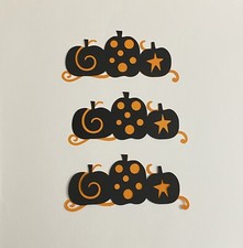 3 new "pumpkin patch" Halloween for greeting card die cuts scrapbook die cut