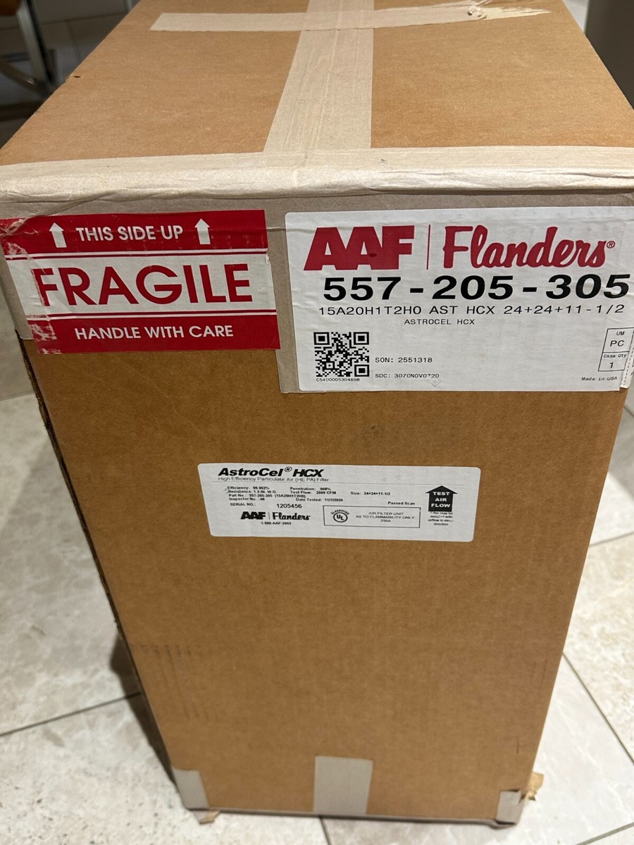 AAF Flanders AstroCel HCX ( HEPA) Air Filter 557-205-305 24x24x11