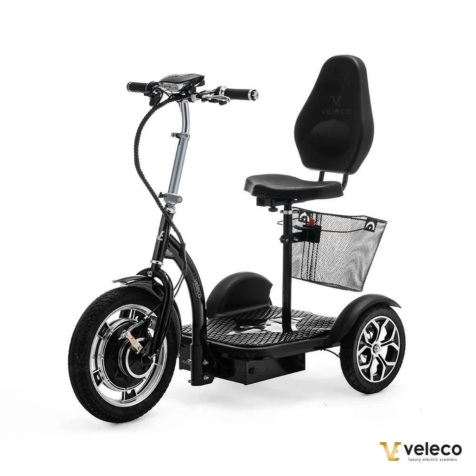 Elektroroller VELECO ZT16 Seniorenmobil E-Scooter 3rad E-Fahrzeug 3 Farben - Bild 2 von 4