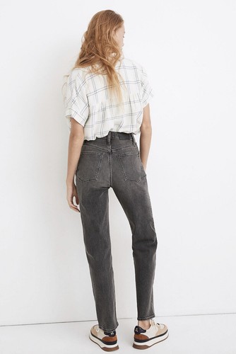 Jeans Madewell Mujer Pierna Recta Tiro Alto The Perfect Vintage Talla 26 Gris - Imagen 2 de 14