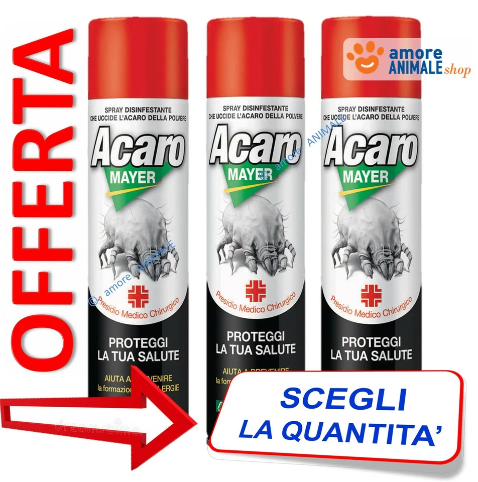 ACAROMAYER Spray → ml 400 - Insetticida Acaricida Anti Acaro Polvere Mayer Braun