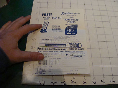 vintage item: KEYSTONE PENCIL CO. Advertising paper