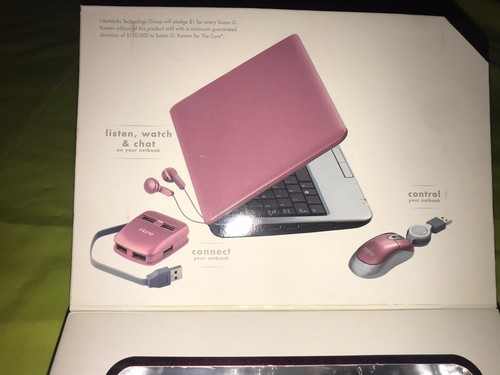 Susan G. Komen iHome 3-in-1 Netbook accessory kit (optical mouse, earbuds,USB Pk - 第 3/4 張圖片