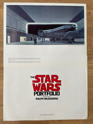 Star Wars Ralph McQuarrie 1977 Art Portfolio Falcon Death Star Hanger No2 Print