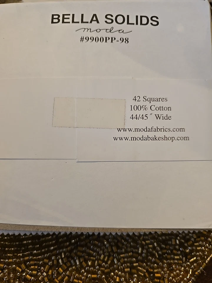 Moda Bella Solids Off-White Charm Pack 42 5" Precut Quilt Squares 9900PP-200 - Image 2 of 3