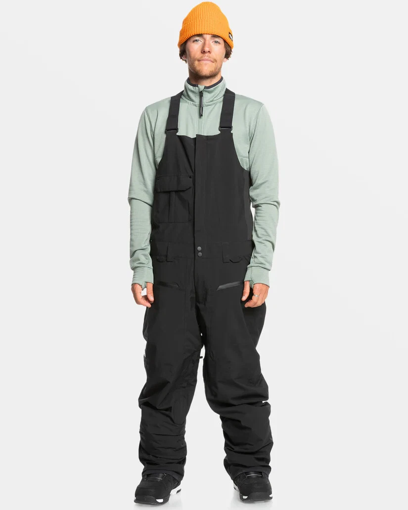 Quiksilver Utility Bib Snow Pants - Men's - Small / Black (KVJ0)