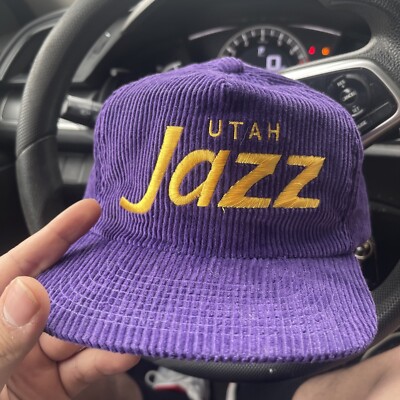VINTAGE UTAH JAZZ SCRIPT SNAPBACK HAT CAP SPORTS SPECIALTIES WOOL