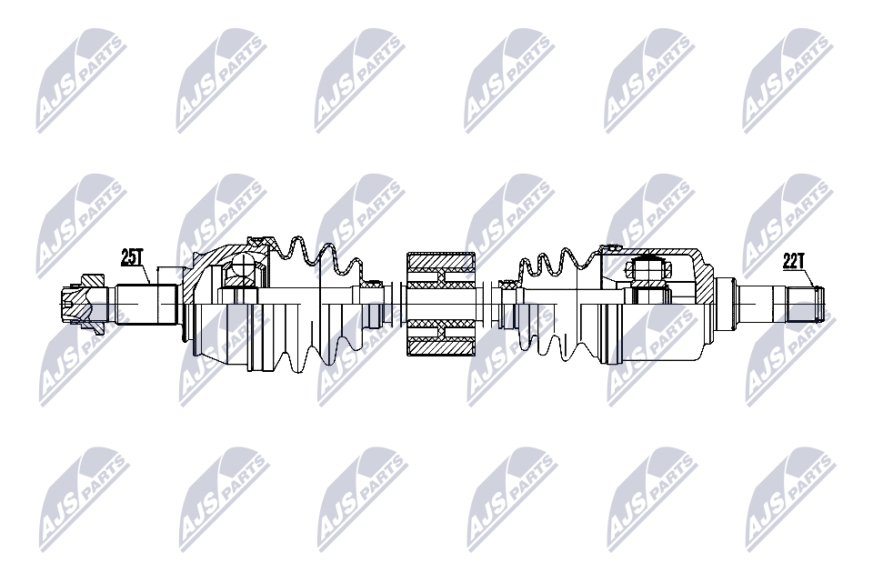 Front Right NTY NPW-FT-081 Drive Shaft for FIAT - Image 8