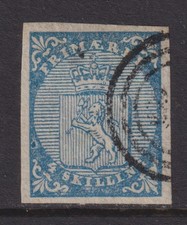 Norway 1855 YV 1 CANC VF  !