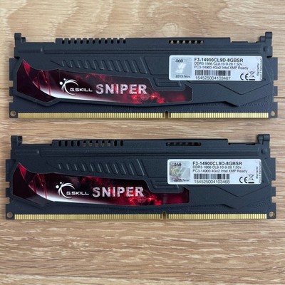 G.SKILL Sniper 8GB 2x4GB DDR3 1866 PC3-14900 Desktop RAM F3-14900CL9D-8GBSR