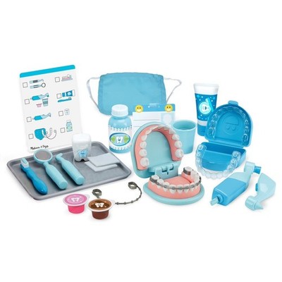 Super Smile Dentist Pretend Play Kit with 25 Toy Pieces Including Teeth and