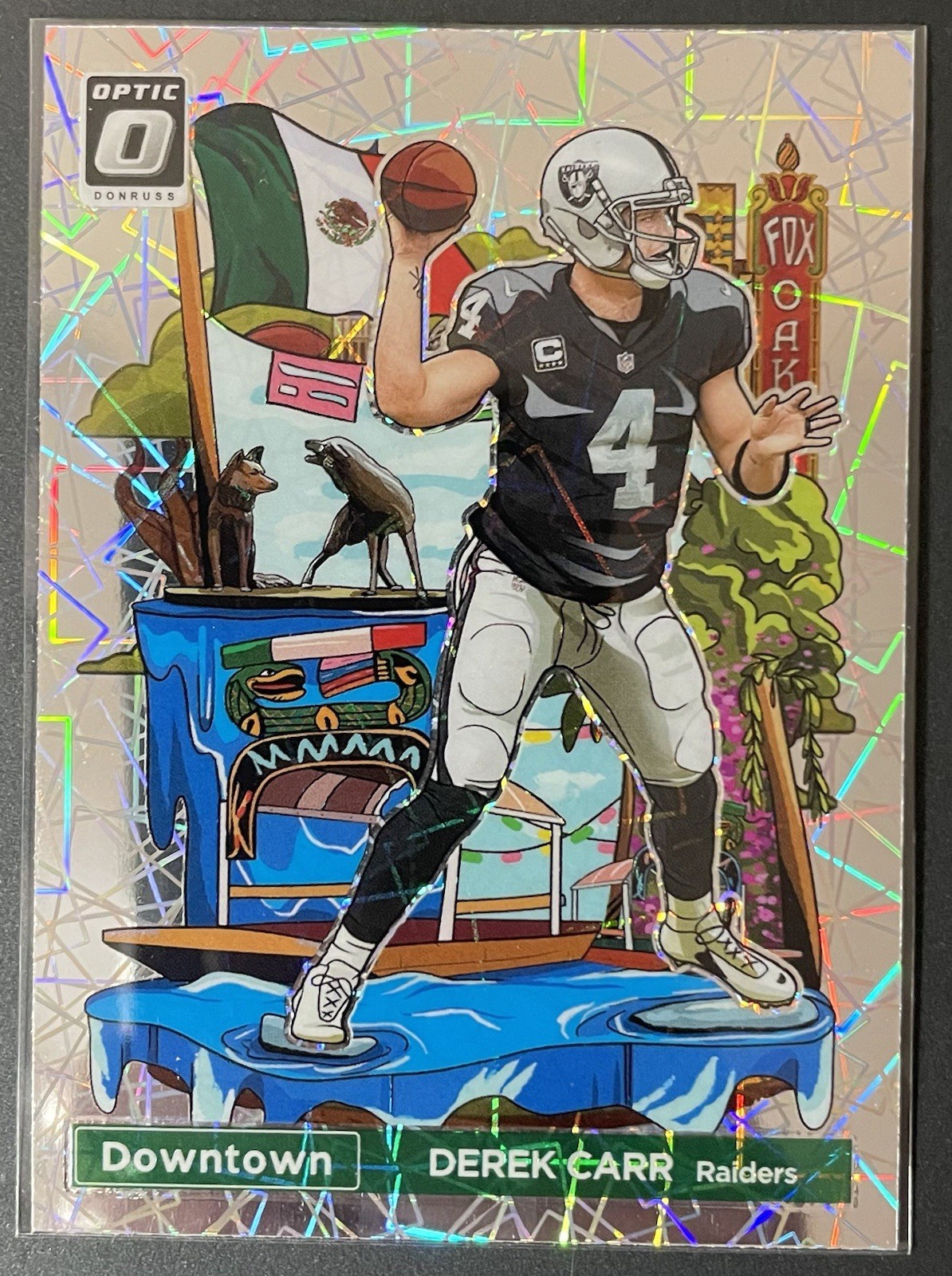 2023 Panini Donruss Optic International Downtown! Derek Carr Case Hit - Raiders!
