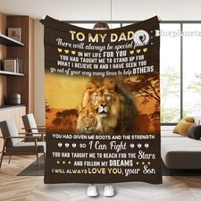 Personalized To My Dad Blanket Custom Father's Day Blanket Gift for Dad