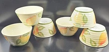 6 Culinary Arts Pear Coupe Soup Bowl Set Studio Collection Fruit Dining Dish Lot