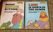 Lion Is Down in the Dumps & Moody Moose Buttons by Richard Hefter 1977 Very Good