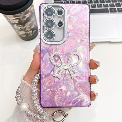 For Samsung Galaxy S25 Ultra S24 S23 S22FE A16 A35 A56 A55 Phone Case w/Bracelet