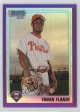 2010 Bowman Chrome Prospects Purple Refractor 588/899 Yohan Flande #BCP139 z6b