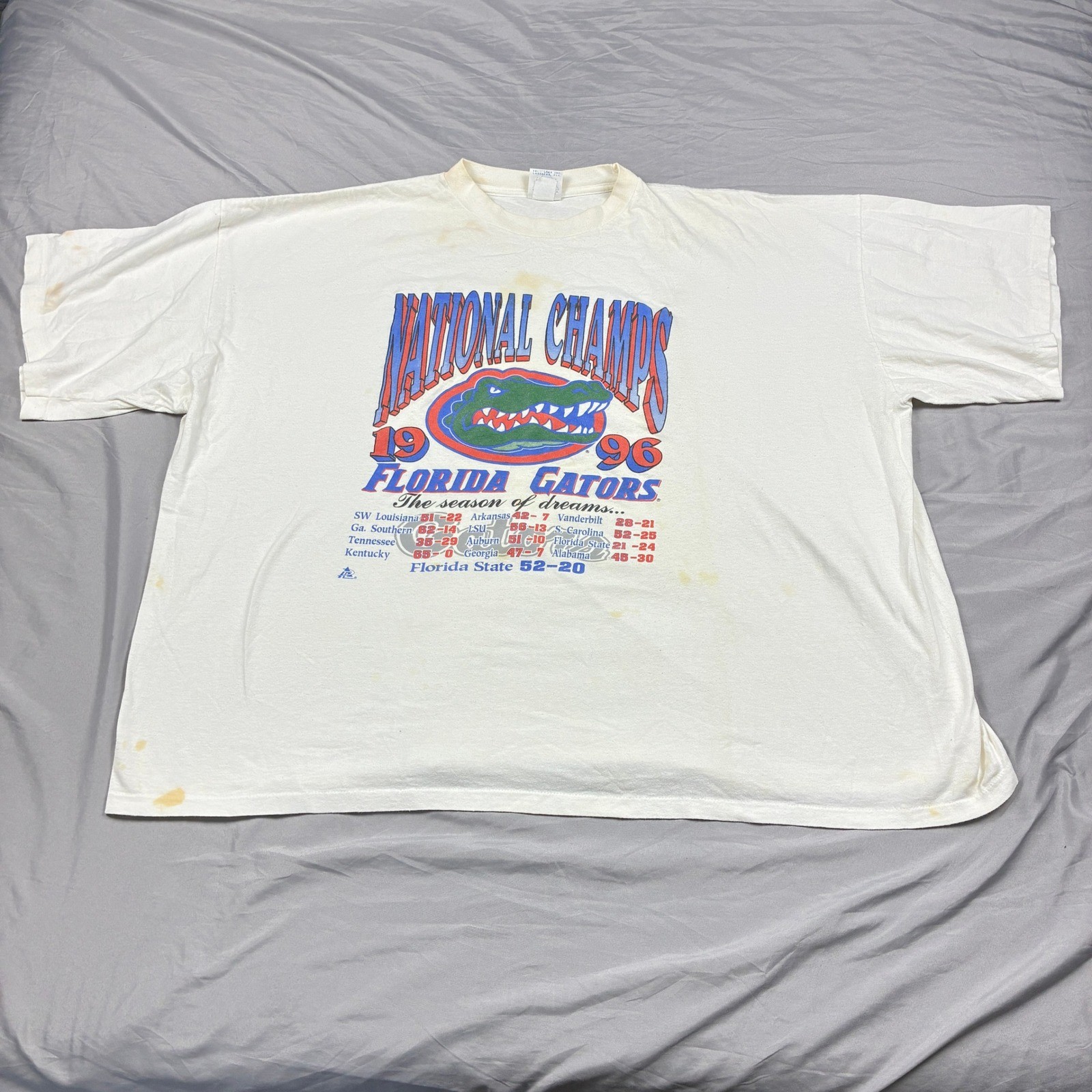 VTG Florida Gators Shirt NCAA Football 1996 National Champions 5XB Distressed