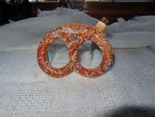 ANTIQUE POTTERY PRETZEL FLASK MADE IN GERMANY 5-1/2" LONG