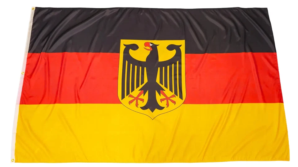 Fahne Flagge Deutschland mit Adler XXL DICKE QUALITÄT MIT 3 ÖSEN - 150 x 250 cm - Bild 2 von 3