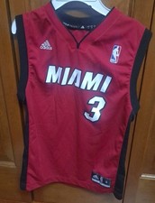 Dwayne Wade 3 Miami Heat Adidas NBA Basketball Jersey Size Youth Medium