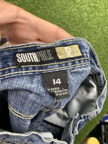 Southpole Jeans Boys 14 Baggy 4180 Blue Denim Y2K Style Skater Light Wash 26x26 - Picture 10 of 11