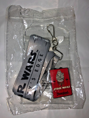 Disneyland Star Wars Falcon Galaxy's Edge Exclusive Lanyard Pouch & Pin Sealed