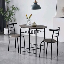 Mcc Direct Dining Table and Chairs Set Metal Wood Effect Kitchen Table Dining Ch